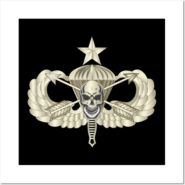 Senior Airborne w Crossed Arrows Dagger Skull Wall Art by twix123844